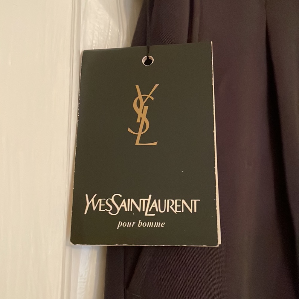 NWT Yves Saint Laurent Black Cuffed Trousers - Picture 8 of 11
